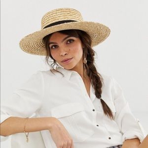 ASOS Design Natural Straw Boater Size Adjuster